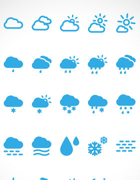 天气预报矢量小图标