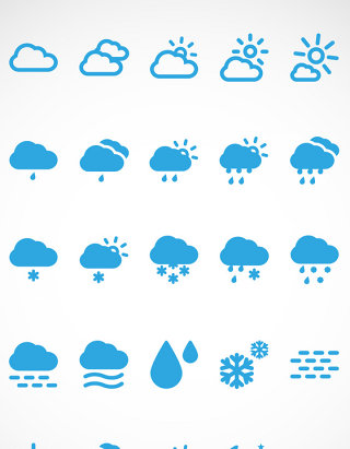 天气预报矢量小图标