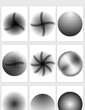黑色圆形科技图案矢量素材