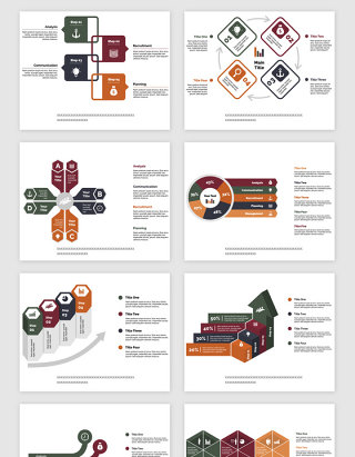 企业PPT的报表类矢量素材