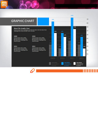 精美的年度数据分析PPT柱状图素材