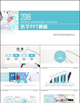 医疗医学行业医生工作汇报PPT动态模板