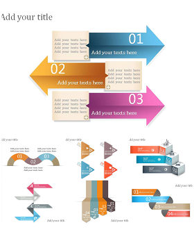 多彩的创意目录各式PPT图表