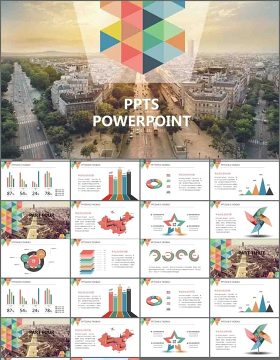 年终总结图表ppt模版下载