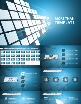 蓝色科技质感PPT