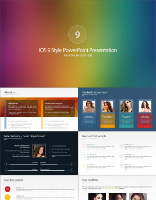 2017IOS风格商务风PPT模板
