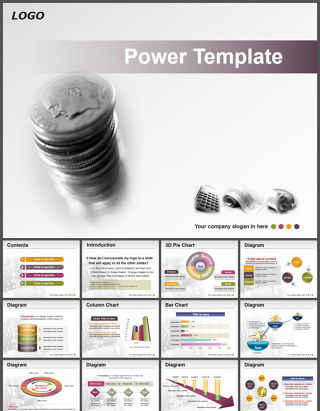 金融企业精美ppt模板 下载