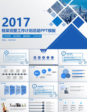 2017年终工作总结汇报PPT模板