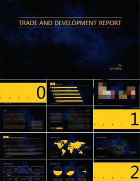 银河效果动态专场——黄黑大气商务ppt模板