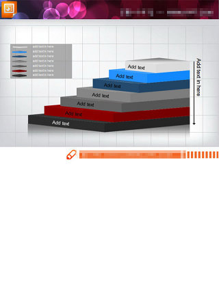 精美台阶层级递进关系PPT素材