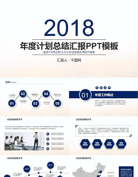 年度计划总结汇报PPT原创模板