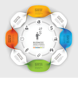 创意商务信息图表设计矢量素材