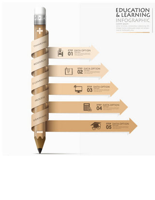 精美铅笔商务 信息图表图片