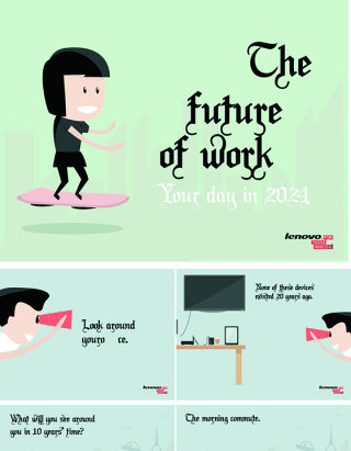 “未来的工作”行业卡通演示PPT模板