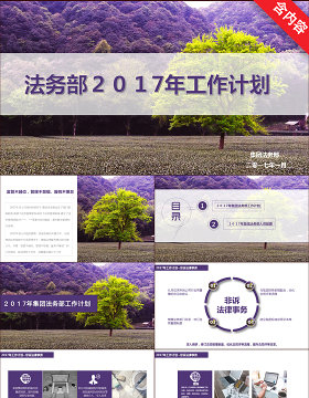 简约清新法务部２０１7年工作计划