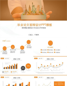 商务经典毕业论文答辩工作汇报通用PPT模板