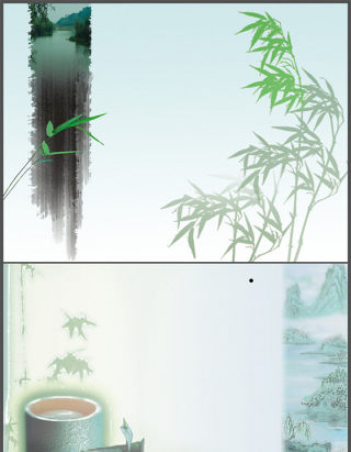 典雅画境背景PPT模板