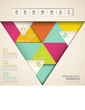 创意三角形信息图表