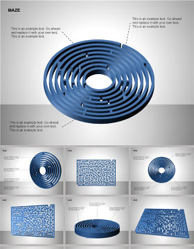 迷宫ppt图表
