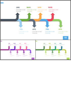 Timeline-关系图表-微立体箭头