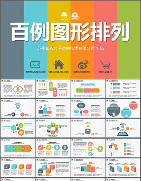 百例图形排列PPT表格