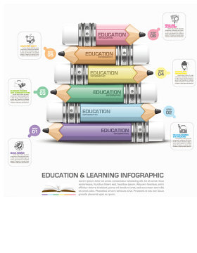 精美铅笔商务 信息图表图片