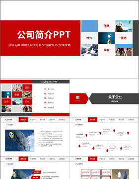 简洁实用公司简介PPT