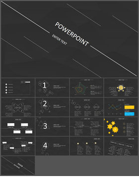 极简斜线深灰低面背景简约工作总结ppt模板