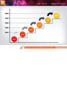 层级台阶关系PPT图表素材