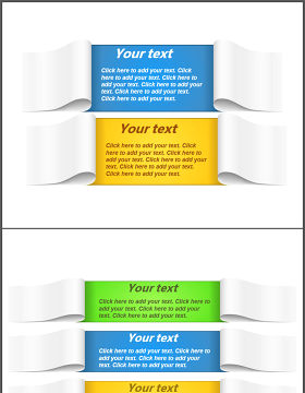 创意立体翻纸文本框PPT素材