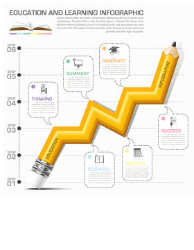 精美铅笔商务 信息图表图片