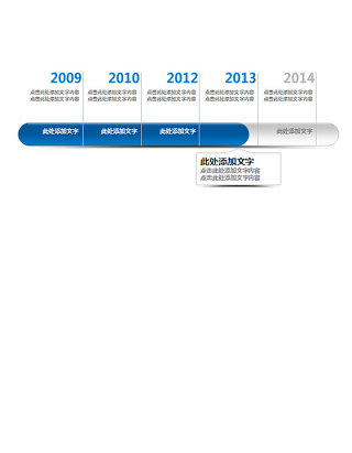 年份历程时间轴PPT图表