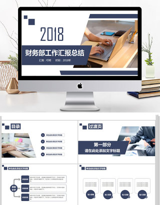 财务部处总监经理财务报告工作总结PPT