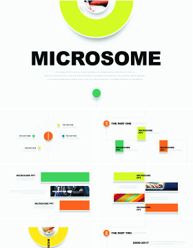 创意微粒体工作汇报工作总结商务ppt模板