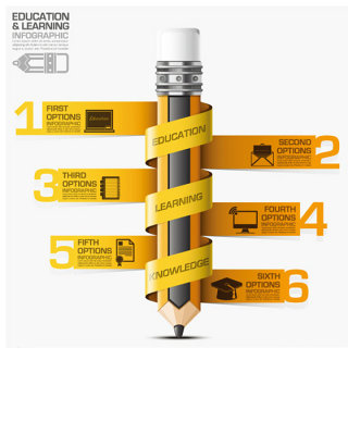 精美铅笔商务 信息图表图片