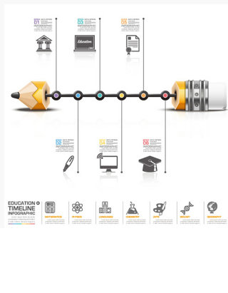 精美铅笔商务 信息图表图片