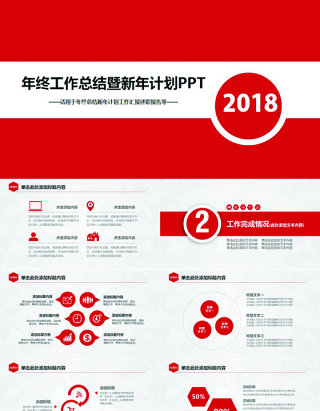 简洁2018述职报告商务工作总结PPT