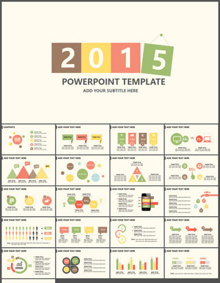 小清新工作总结PPT模板