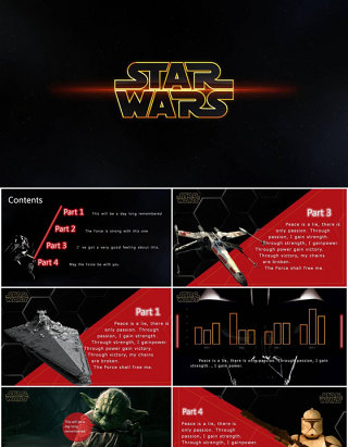 星球大战大电影PPT模板