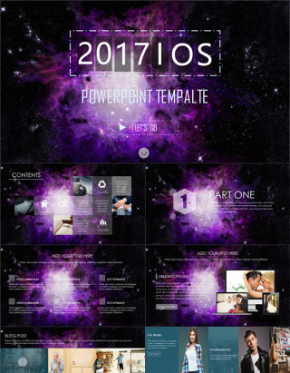 2017IOS风格商务风PPT模板