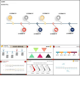 7套步骤流程时间线ppt图表