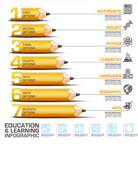 精美铅笔商务 信息图表图片