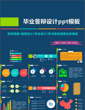 蓝色学术答辩PPT