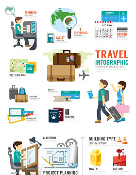 旅游办公创意图表设计