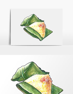 水彩手绘端午节粽子图案