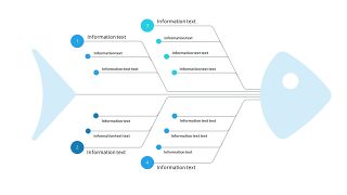 蓝色鱼骨图PPT图表-23