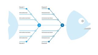蓝色鱼骨图PPT图表-19