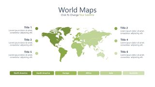 绿色世界地图PPT图表-2