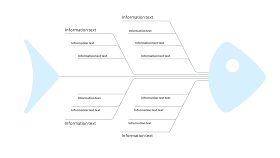 蓝色鱼骨图PPT图表-22