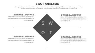 灰色SWOT分析图表-4